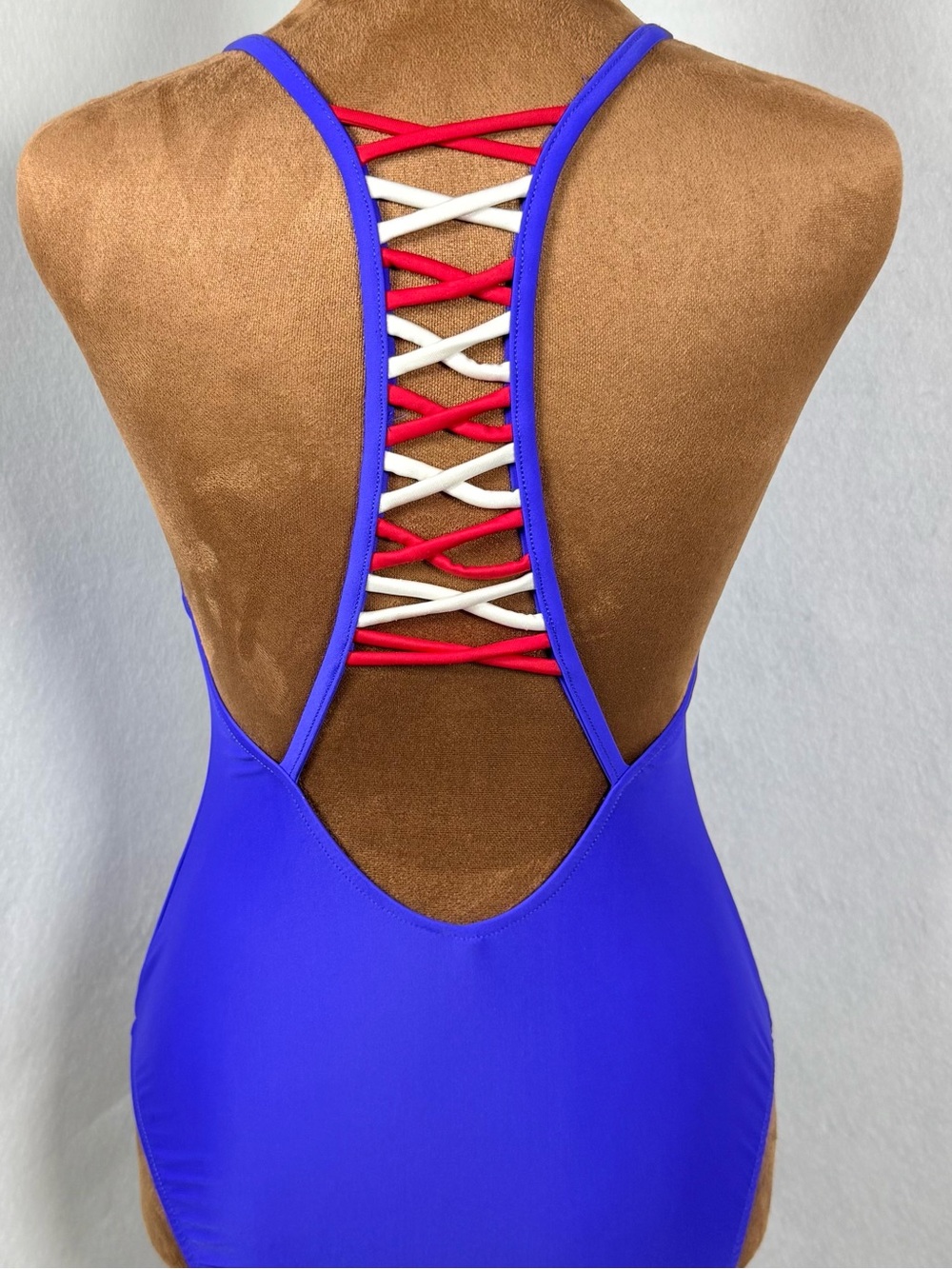 Venus USA Patriotic Crisscross One Piece Swimsuit Sm/Med - Picture 11 of 12